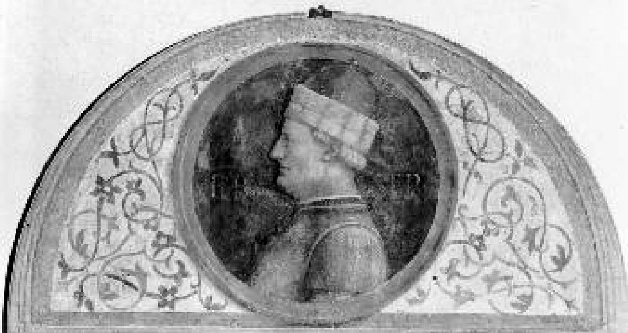 Francesco Sforza, Ritratto di Francesco Sforza (lunetta dipinta) di Luini Bernardino (bottega) - ambito lombardo (secondo quarto sec. XVI)