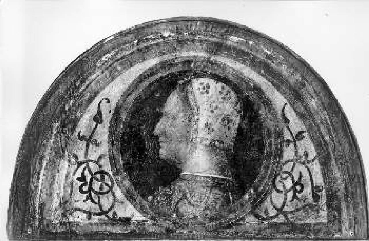 Bona di Savoia Sforza, Ritratto di Bona di Savoia Sforza (lunetta dipinta) di Luini Bernardino (bottega) - ambito lombardo (secondo quarto sec. XVI)