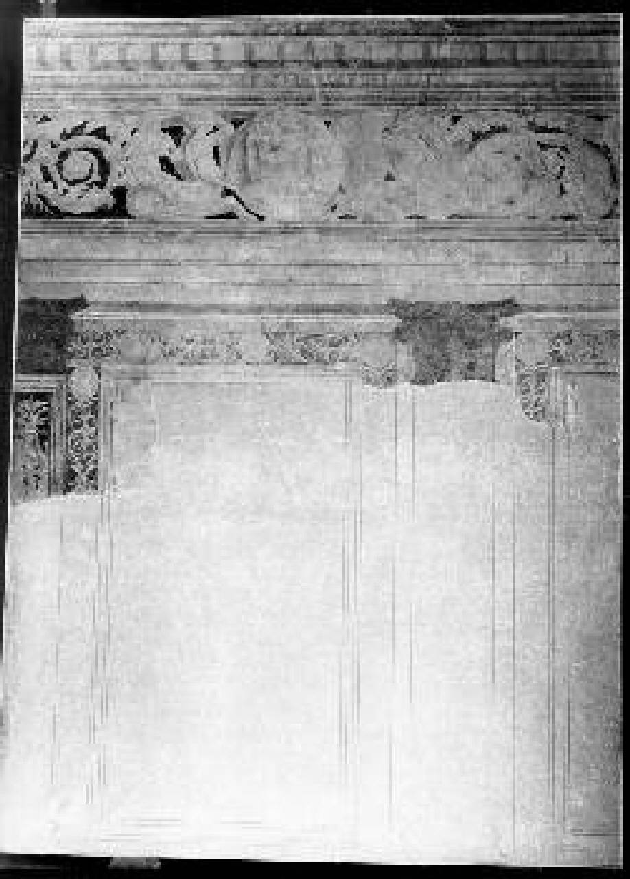 Sfondo architettonico, Motivi decorativi (decorazione parietale) di Pittore lombardo - ambito lombardo (inizio sec. XVI)