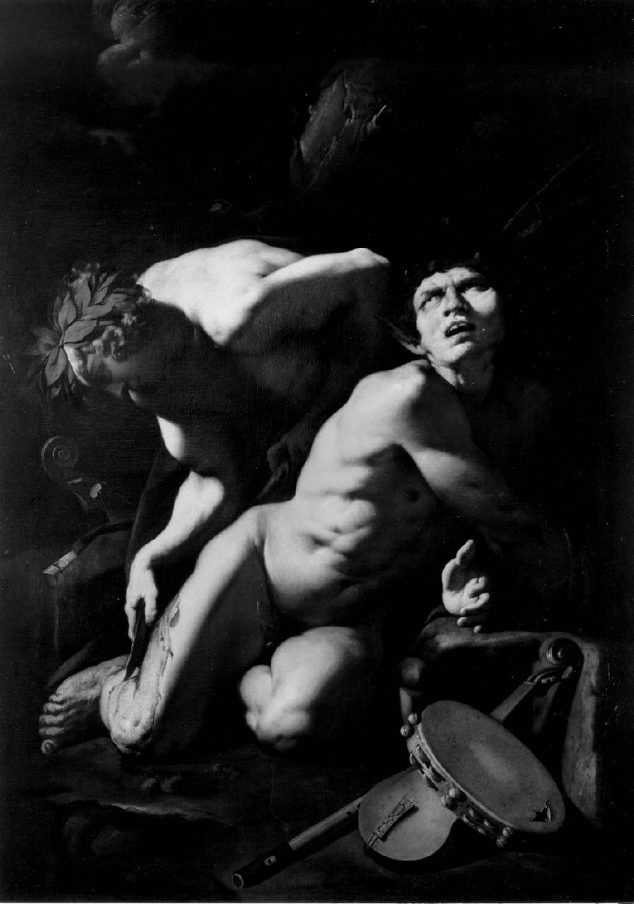 Apollo e Marsia, Apollo e Marsia (dipinto) di Pittore lombardo (secondo quarto sec. XVII)