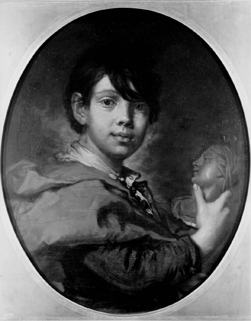 Ritratto di giovane in veste di scultore, Ritratto di Giovane come scultore (dipinto) di Ghislandi Vittore detto Fra' Galgario - ambito bresciano (prima metà sec. XVIII)