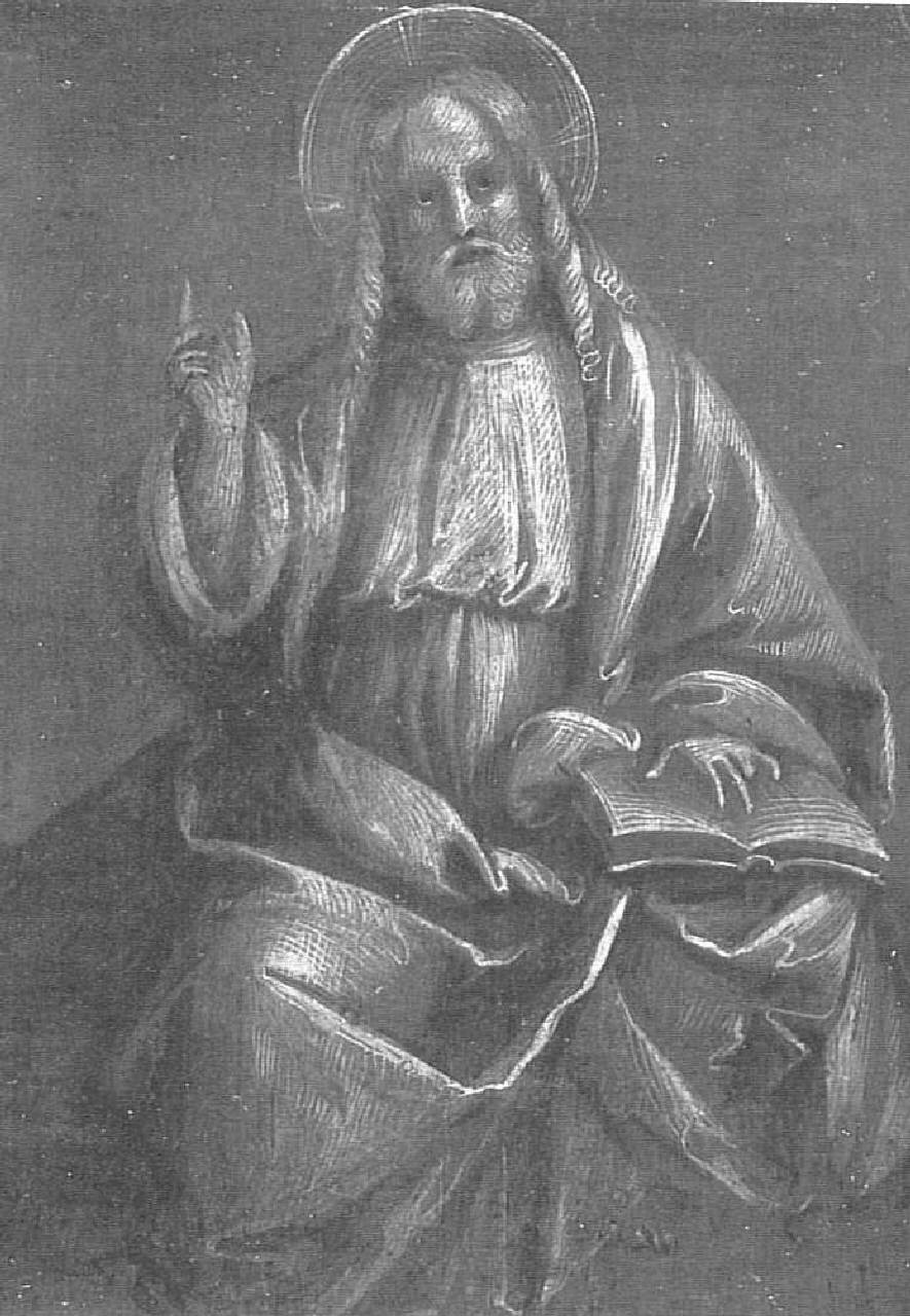 Cristo benedicente, Cristo benedicente (scomparto di predella) di Ferrari Gaudenzio (cerchia) - ambito piemontese (prima metà sec. XVI)