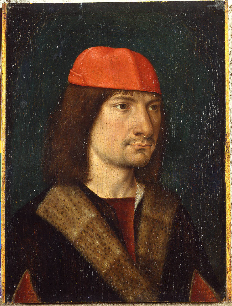 Ritratto d'uomo con berretto rosso, Ritratto di uomo giovane con berretto rosso (dipinto) di Pittore fiammingo (?) - ambito fiammingo? (ultimo quarto sec. XV)
