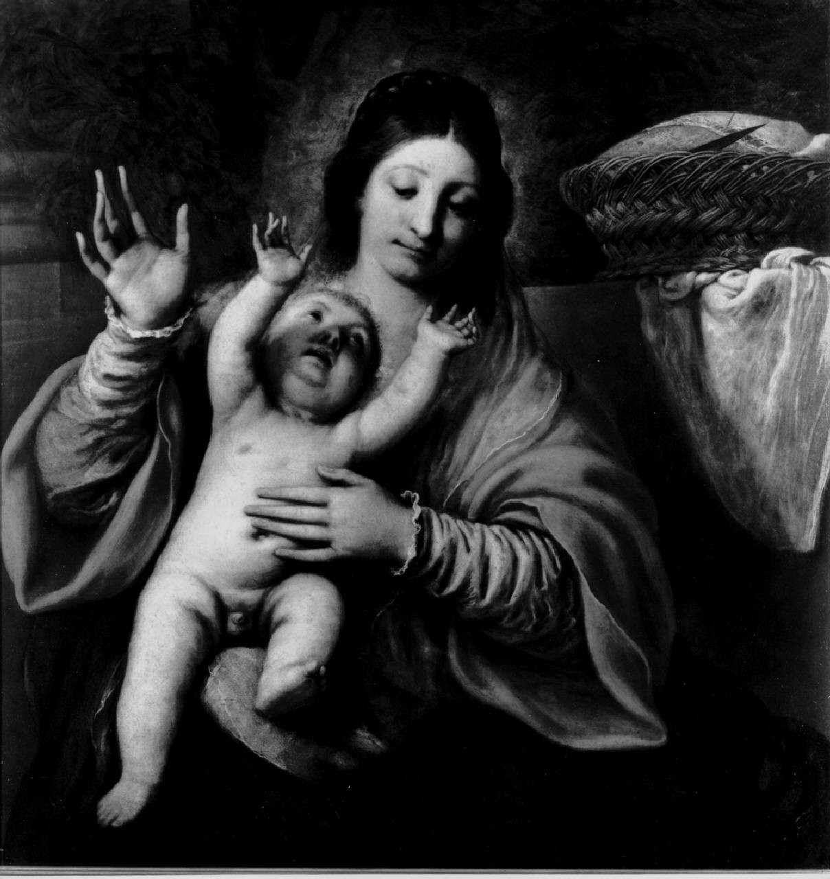 Madonna col Bambino, Madonna con Bambino (dipinto) di Forabosco Gerolamo - ambito veneto (terzo quarto sec. XVII)