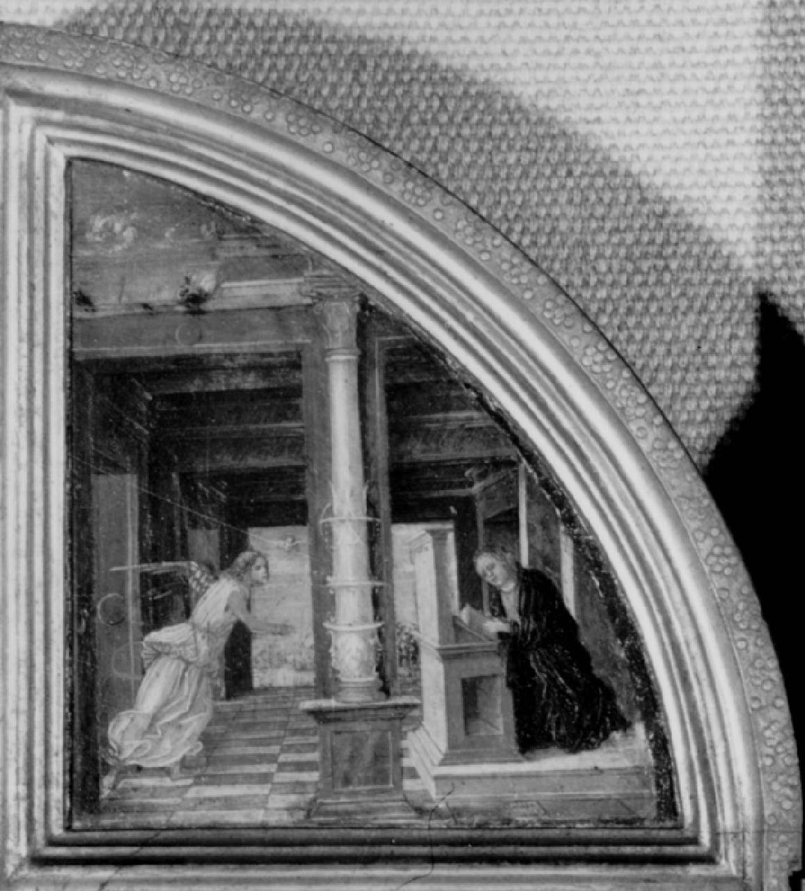 Annunciazione, Annunciazione (sportello di tabernacolo (anta di sinistra)) di Butinone Bernardino (e aiuti) - ambito milanese (fine/inizio sec. XV)