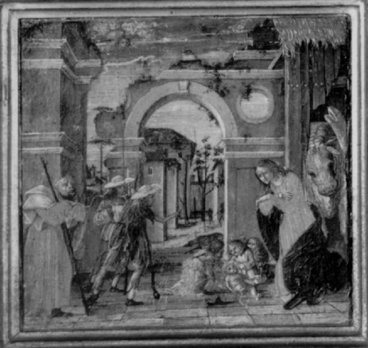 Natività, Natività (sportello di tabernacolo (anta di sinistra)) di Butinone Bernardino (e aiuti) - ambito milanese (fine/inizio sec. XV)