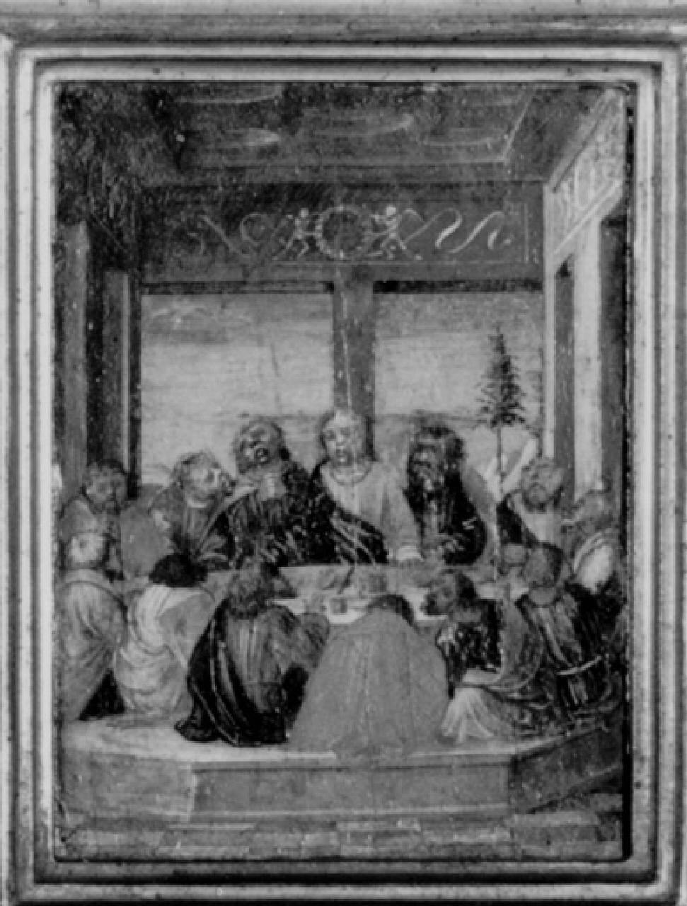 Ultima cena, Ultima Cena (sportello di tabernacolo (pannello centrale)) di Butinone Bernardino (e aiuti) - ambito milanese (fine/inizio sec. XV)