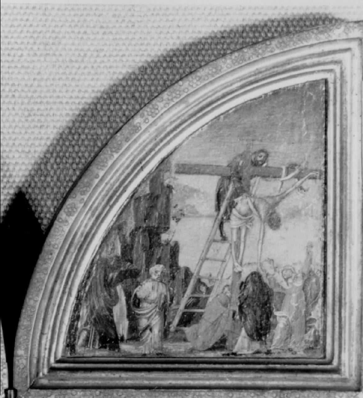 Deposizione dalla croce, Deposizione di Cristo dalla Croce (sportello di tabernacolo (anta di destra)) di Butinone Bernardino (e aiuti) - ambito milanese (fine/inizio sec. XV)