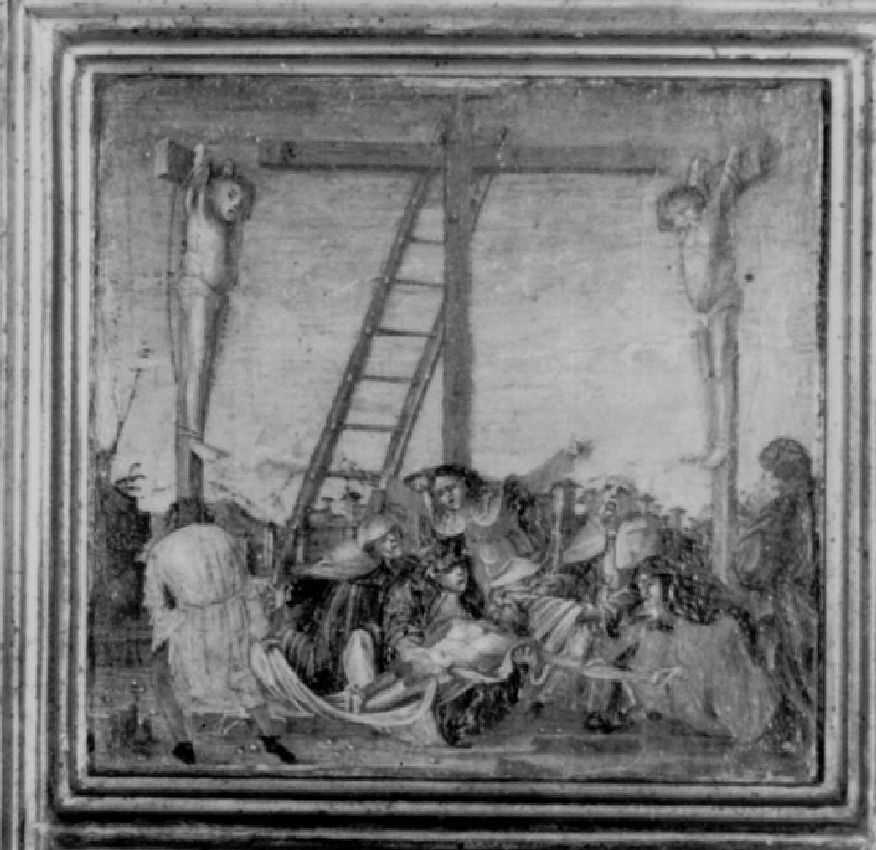 Compianto sul Cristo morto, Compianto sul Cristo Morto (sportello di tabernacolo (anta di destra)) di Butinone Bernardino (e aiuti) - ambito milanese (fine/inizio sec. XV)