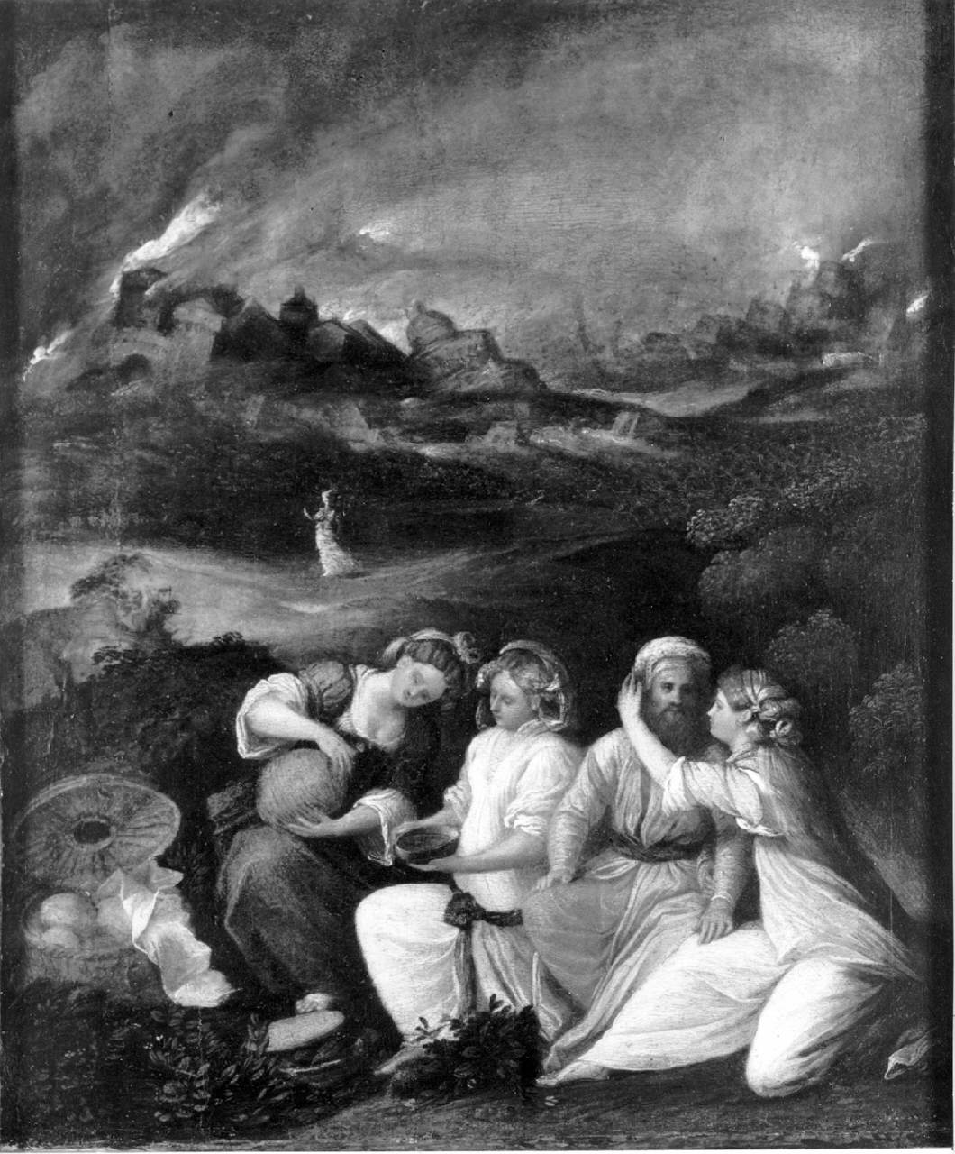 Lot e le figlie, Lot e le figlie (dipinto) di Busi Giovanni detto Cariani - ambito veneto (metà sec. XVI)