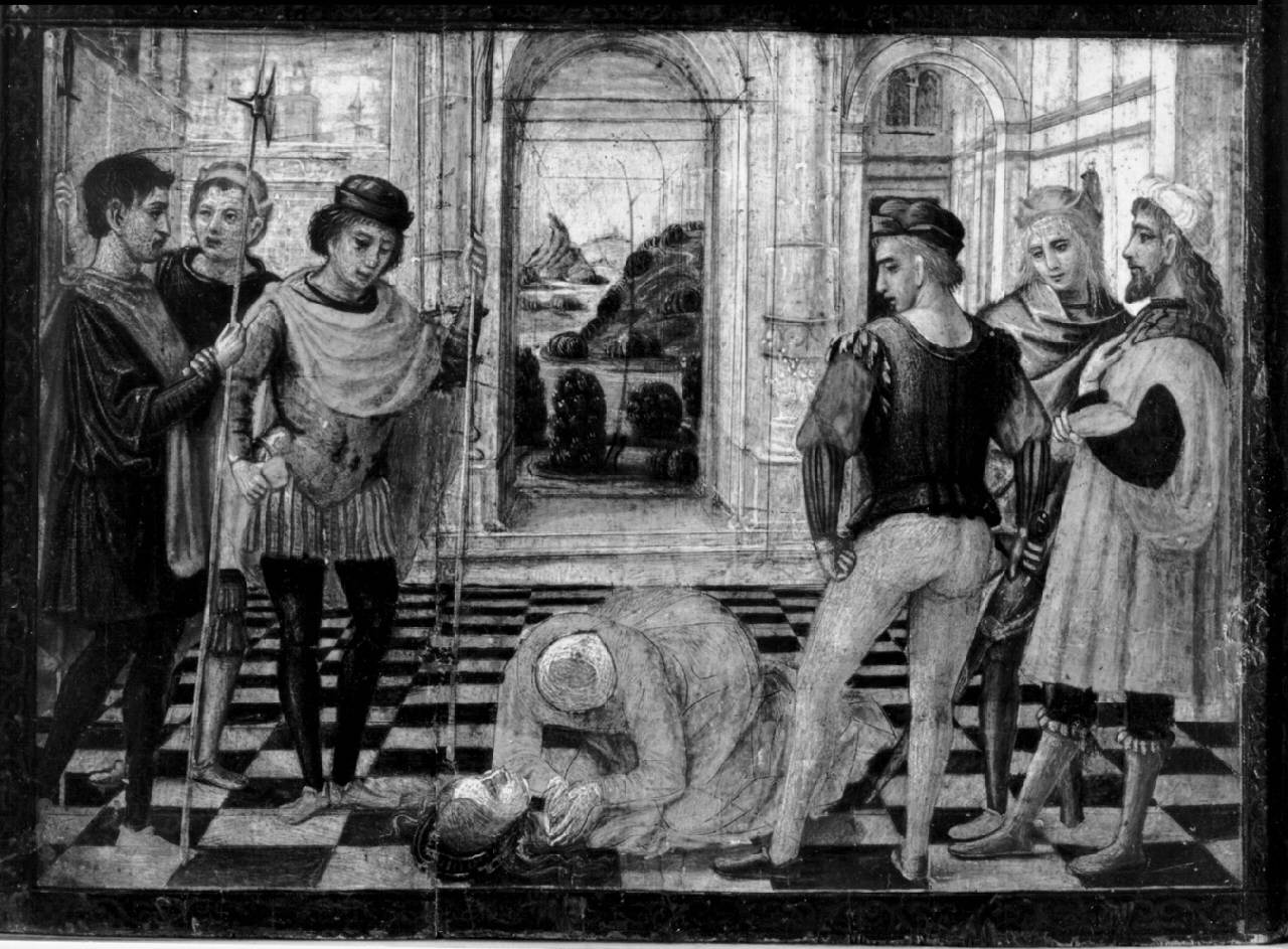 Decapitazione di Santa Caterina, Decapitazione di Santa Caterina d'Alessandria (dipinto) di Pittore lombardo - ambito lombardo (fine sec. XV)