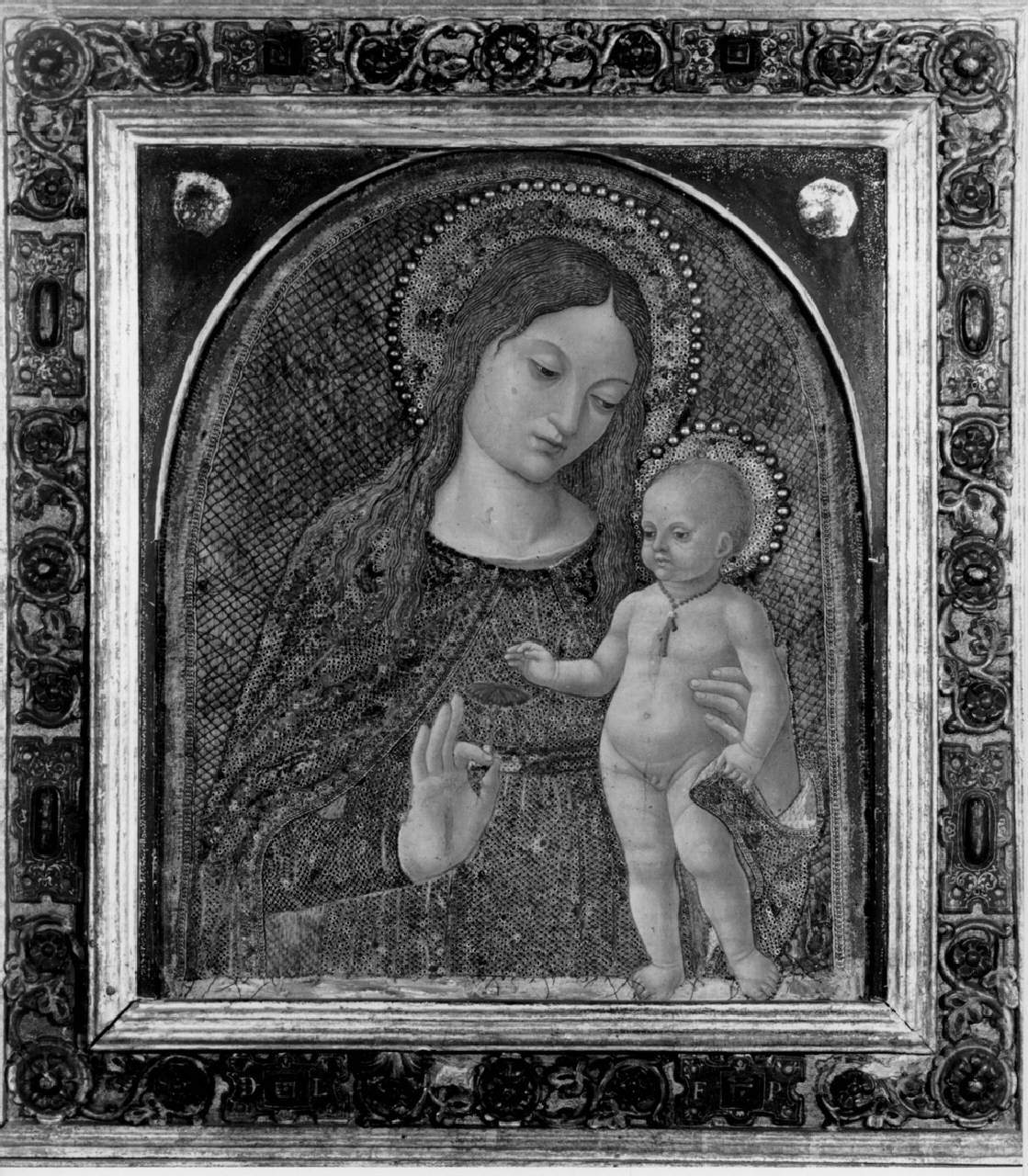 Madonna col Bambino, Madonna con Bambino (dipinto) di Bevilacqua Giovanni Ambrogio detto Liberale - ambito milanese (inizio sec. XVI)