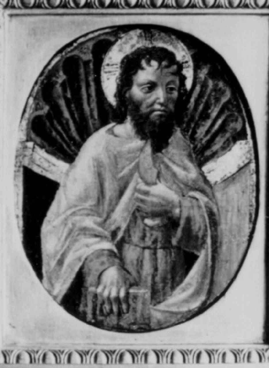 San Bartolomeo, San Bartolomeo (predella dipinta) di Maestro della Pala Sforzesca - ambito lombardo (fine sec. XV)