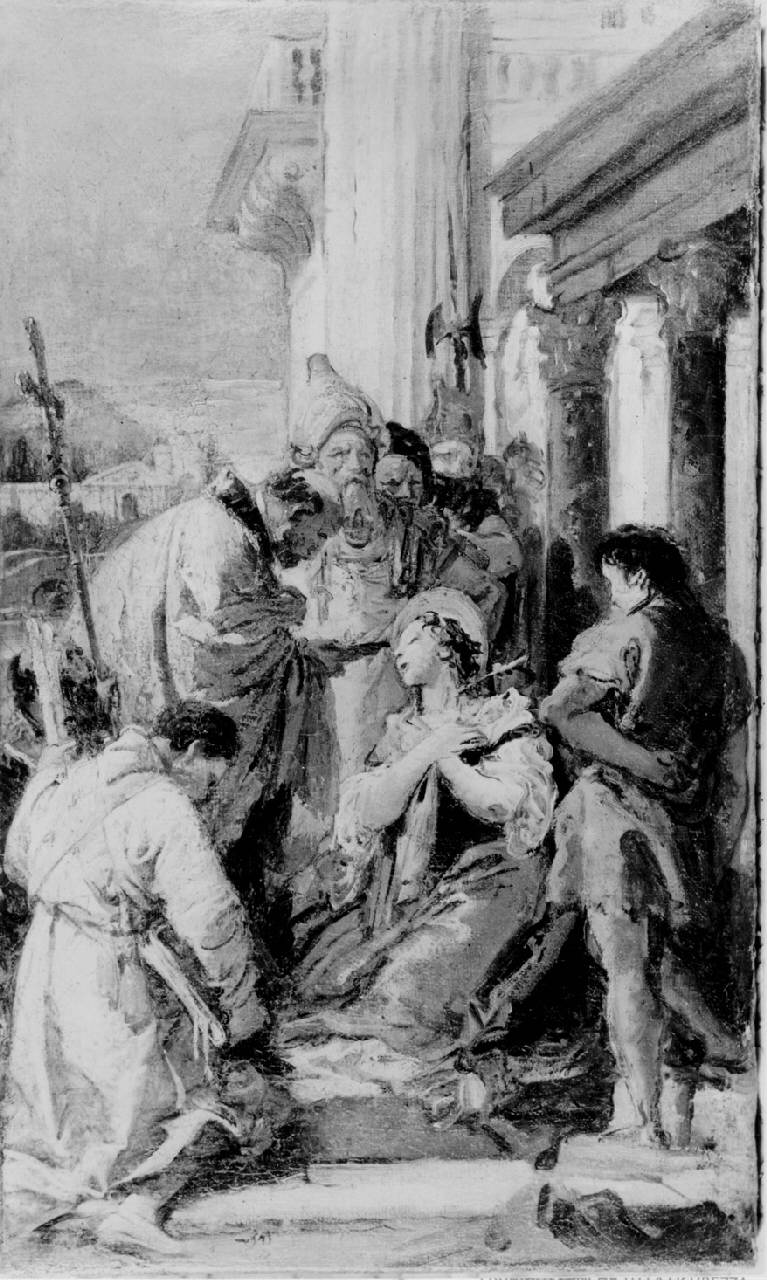 Comunione di Santa Lucia, Comunione di Santa Lucia (dipinto) di Tiepolo Giovanni Battista - ambito veneto (secondo quarto sec. XVIII)