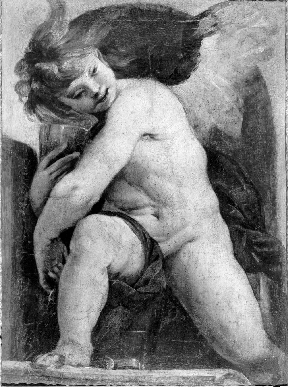 Anegelo reggente un calice, Angelo con Calice (dipinto) di Mazzucchelli Pier Francesco detto Morazzone - ambito lombardo (primo quarto sec. XVII)