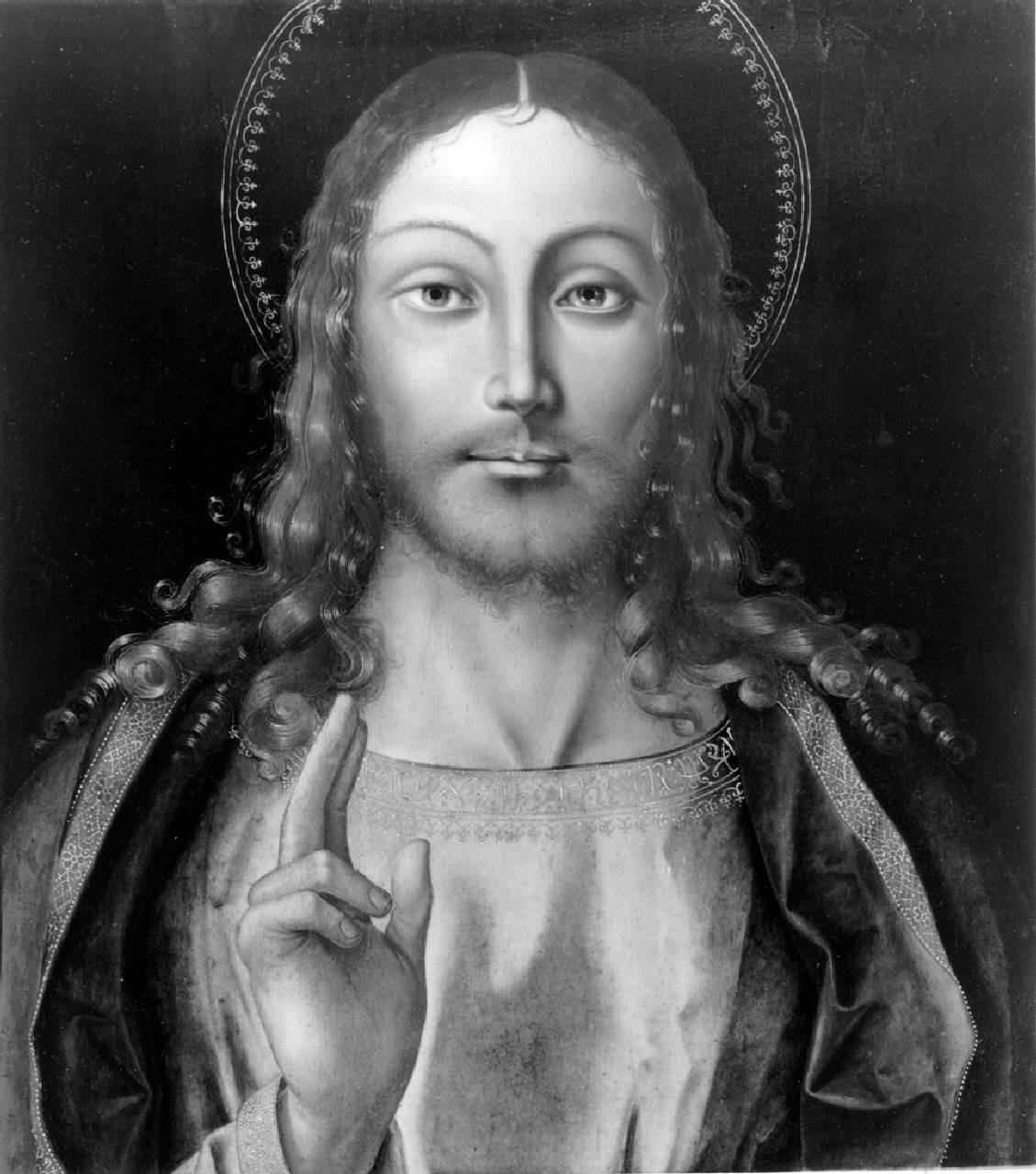 Cristo benedicente, Cristo benedicente (dipinto) di Pittore lombardo - ambito lombardo (inizio sec. XVI)