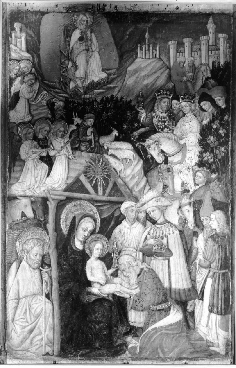 Adorazione dei Magi, Adorazione dei Magi (dipinto) di Pittore lombardo (?) - ambito lombardo (?) (secondo quarto sec. XV)