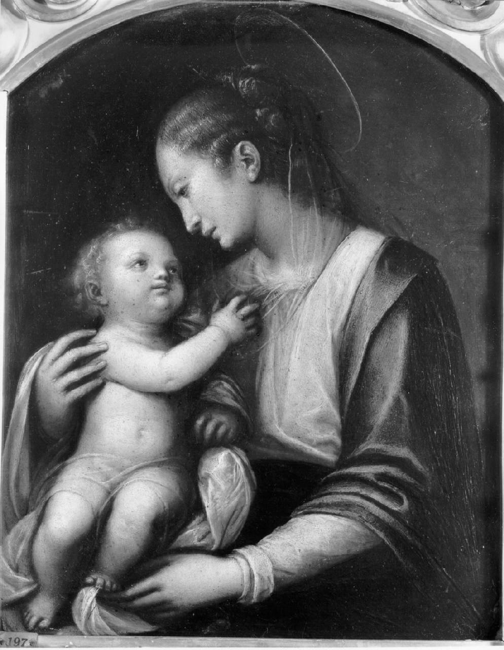 Madonna con il Bambino, Madonna con Bambino (dipinto) di Caccia Guglielmo detto Moncalvo - ambito piemontese (primo quarto sec. XVII)
