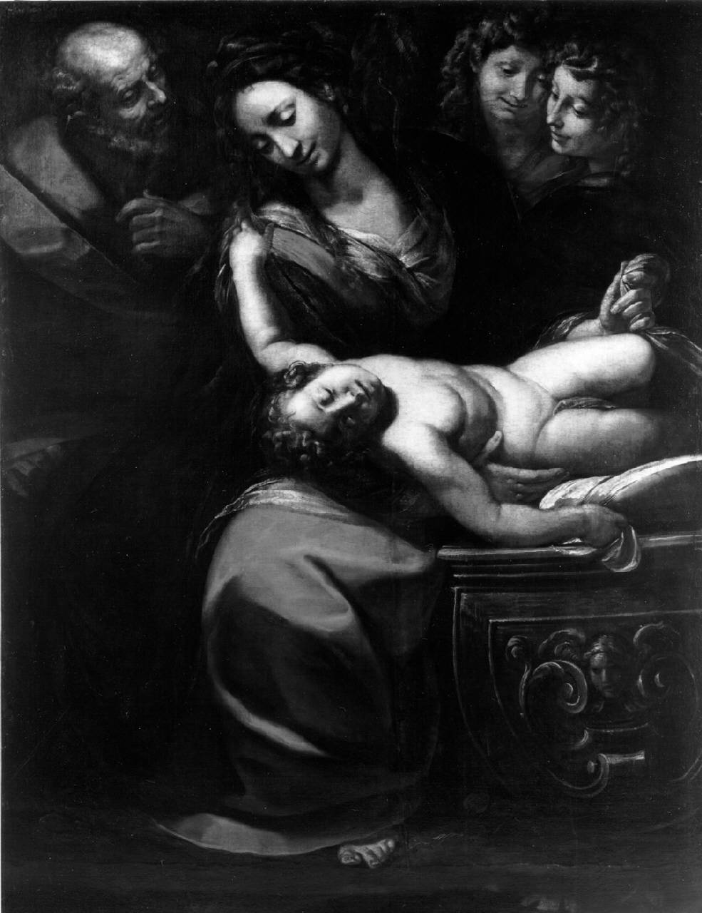 La Sacra Famiglia (Gesù dormiente), Sacra Famiglia (dipinto) di Procaccini Giulio Cesare - ambito lombardo-emiliano (primo quarto sec. XVII)