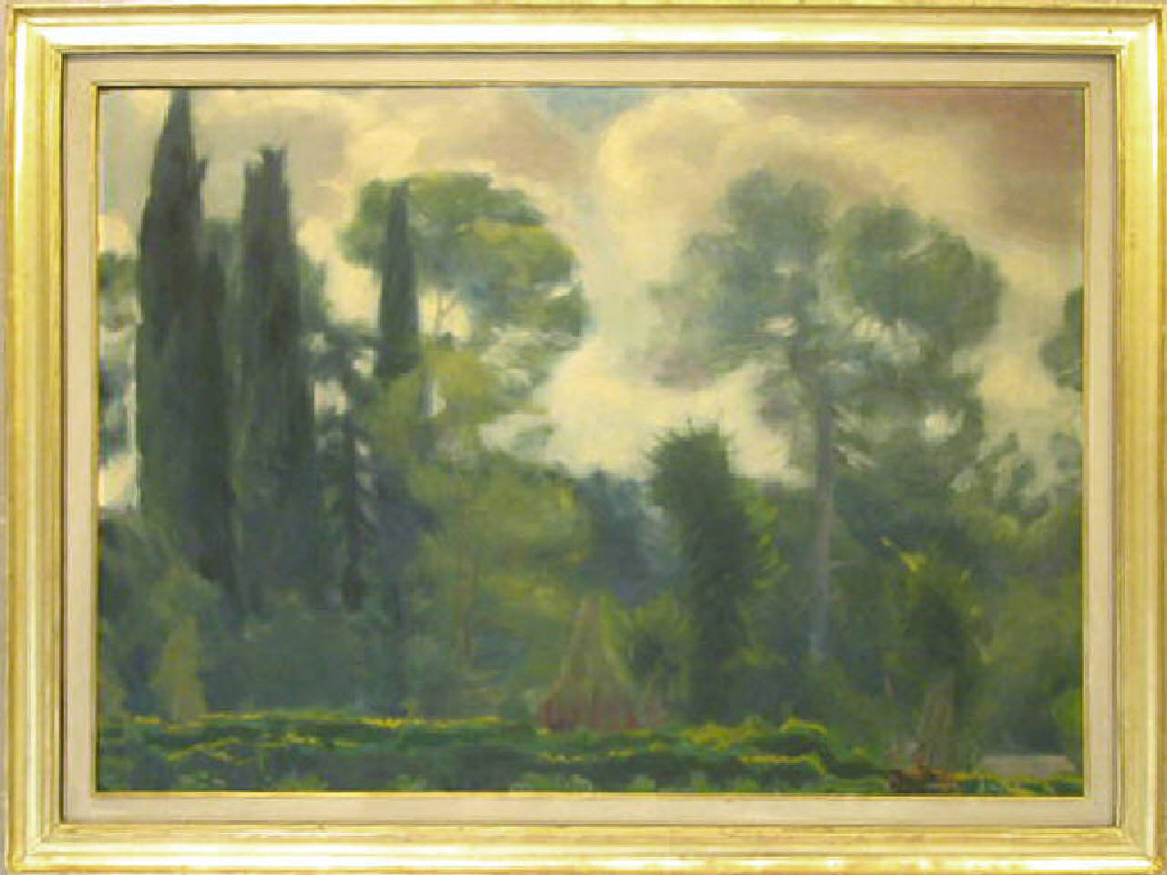 Sinfonia autunnale - Valle Giulia, bosco (dipinto) di Balla Giacomo (sec. XX)