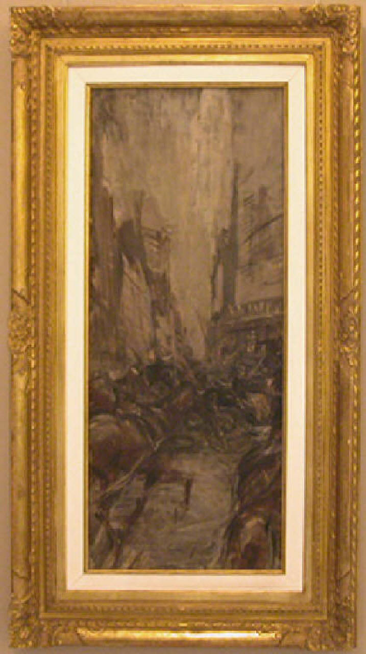 Via di Parigi, strada di parigi (dipinto) di Boldini Giovanni (sec. XIX)