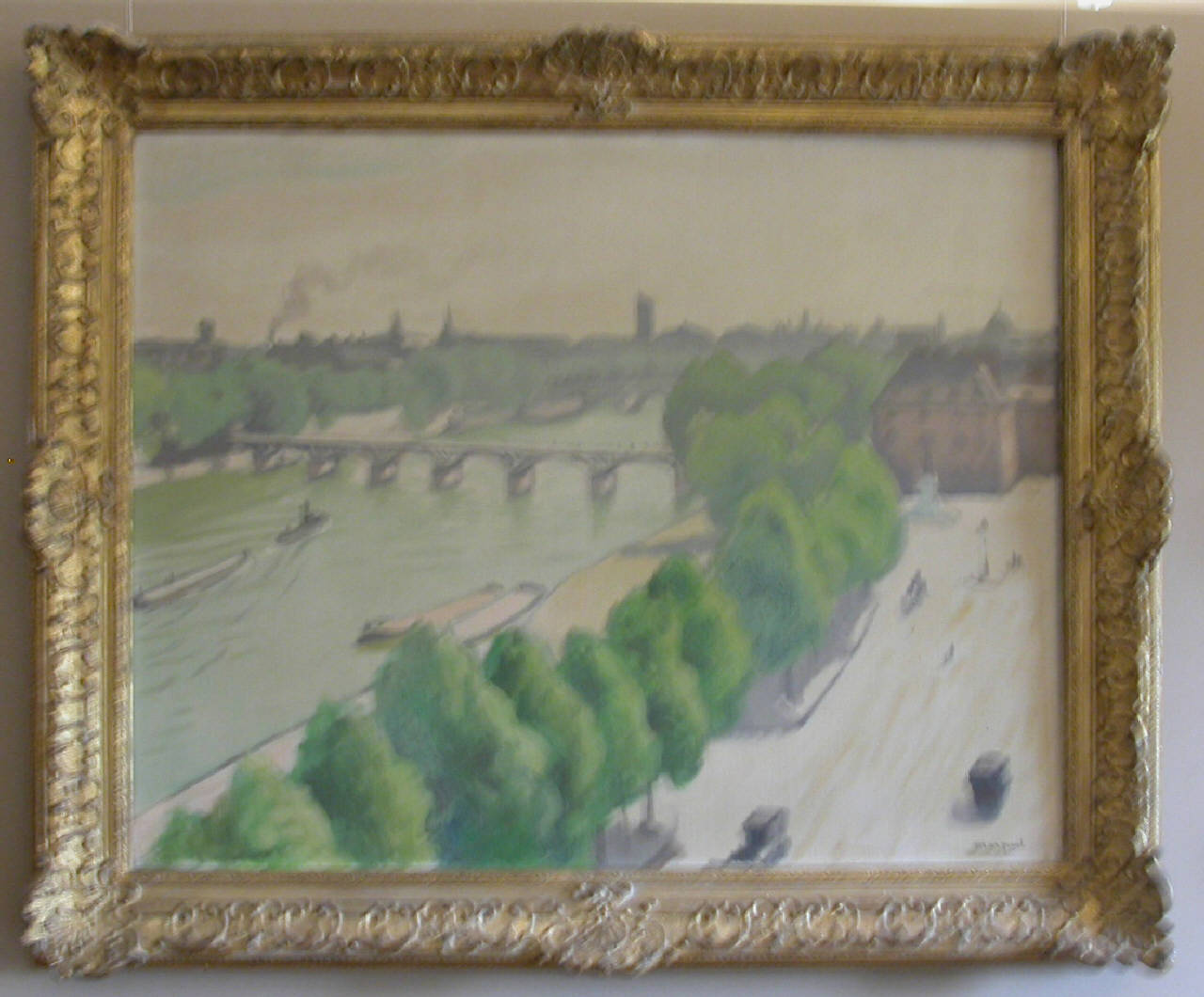 La Senna a Parigi, veduta della senna a parigi (dipinto) di Marquet Albert (sec. XX)
