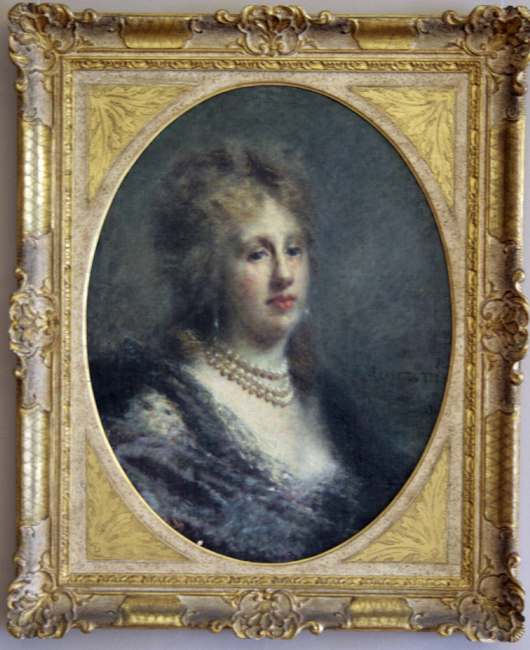 Ritratto della baronessa Francfort, ritratto della baronessa francfort (dipinto) di Ranzoni Daniele (sec. XIX)
