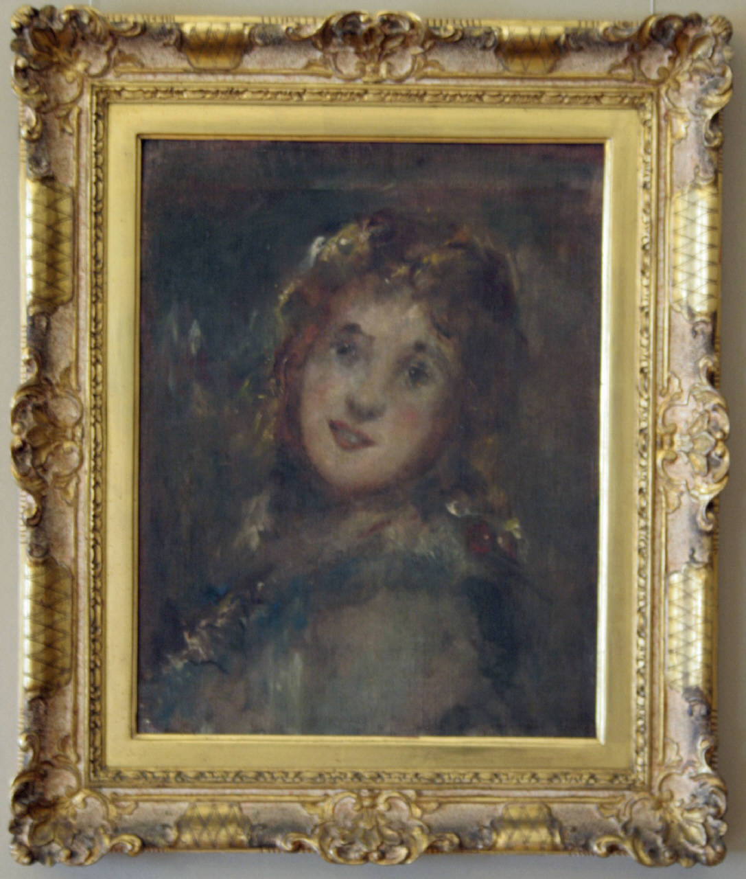 Ritratto femminile, ritratto femminile (dipinto) di Ranzoni Daniele (sec. XIX)
