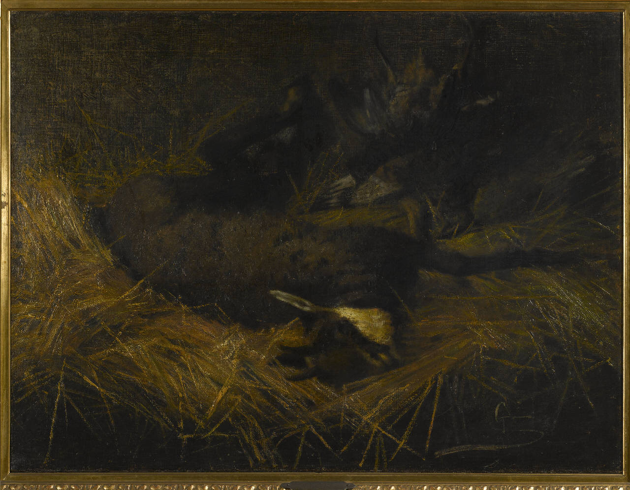 Il camoscio morto, camoscio morto (dipinto) di Segantini Giovanni (sec. XIX)