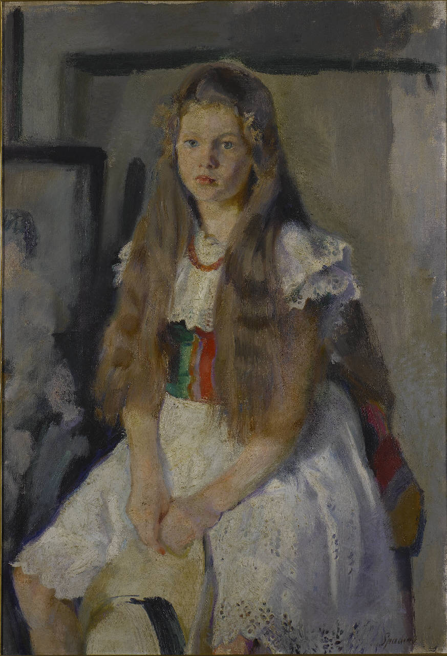 Anna in bianco, ritratto di anna spadini (dipinto) di Spadini Armando (sec. XX)