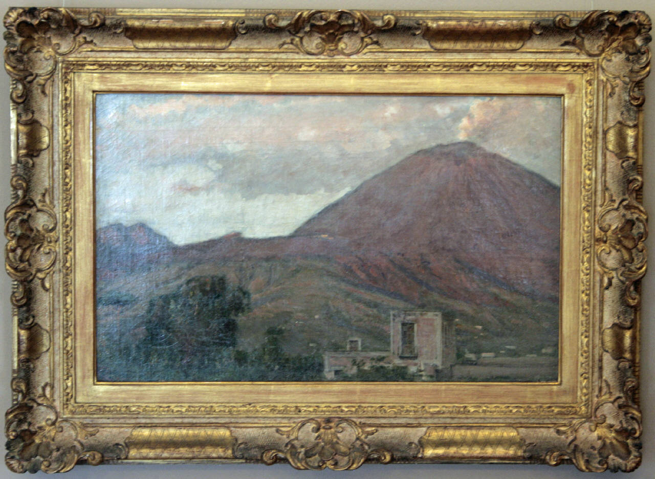 Il Vesuvio, veduta del vesuvio (dipinto) di Toma Gioacchino (sec. XIX)