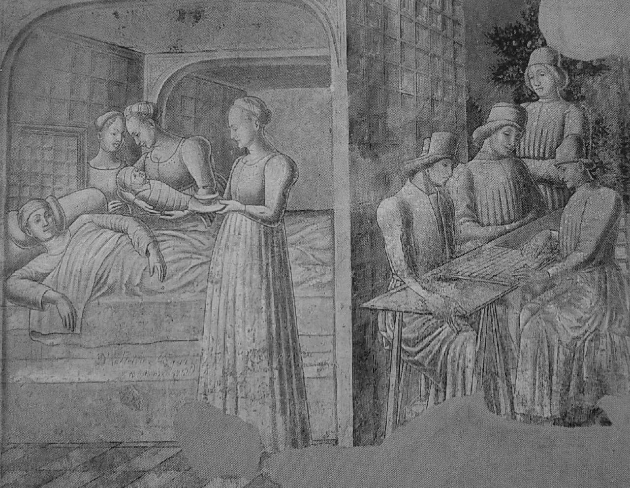 Storie di Griselda, La nascita del figlio (dipinto) di Pittore parmense - ambito parmense (ultimo quarto sec. XV)