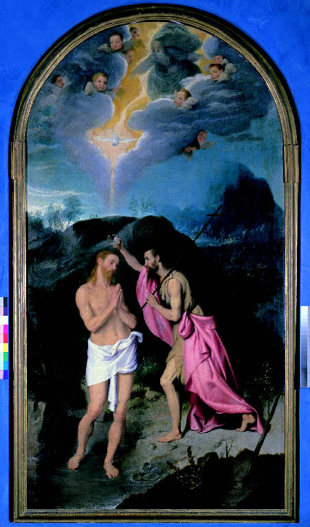 Battesimo di Cristo (dipinto) di Moroni, Giovan Battista (sec. XVI)
