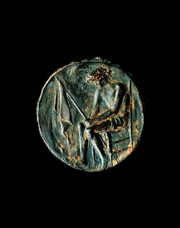 Cristo deriso (medaglia) di Manzù, Giacomo (sec. XX)