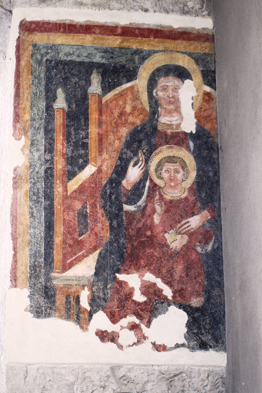 Madonna in trono e Gesù bambino (dipinto) - ambito bresciano (fine/inizio secc. XIII/ XIV)