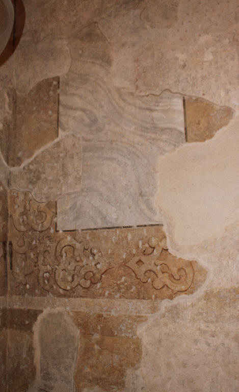 motivi decorativi a finti marmi venati (dipinto) - ambito bresciano (sec. XVII)
