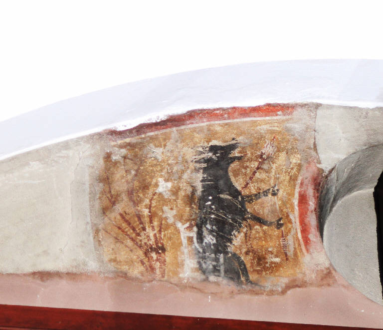 uccisione del Minotauro (?) (dipinto) - ambito bresciano (sec. XIV)