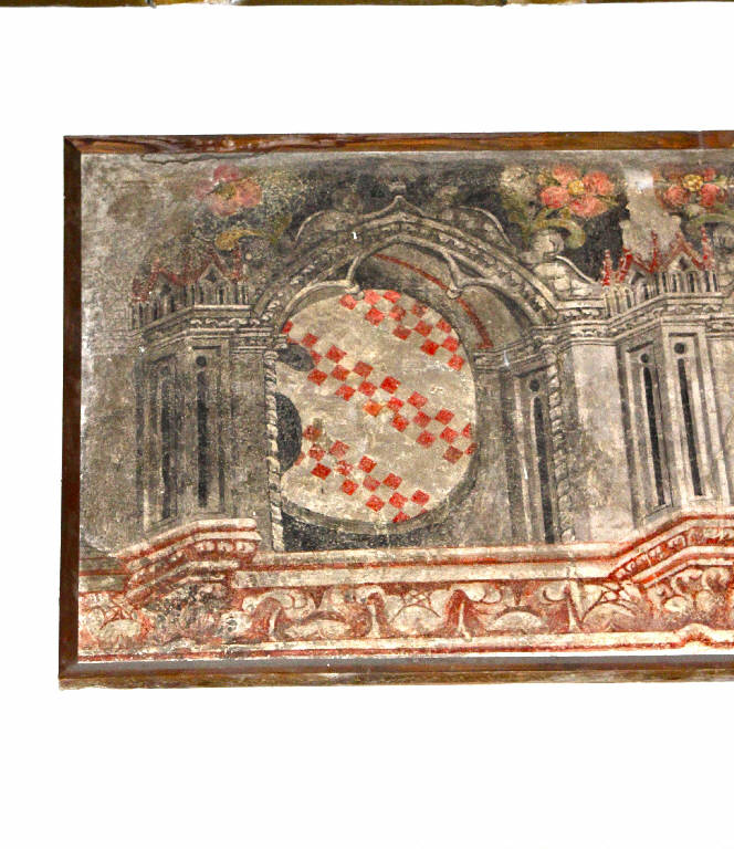 stemma gentilizio (decorazione pittorica) di Gentile da Fabriano (bottega) (sec. XV)