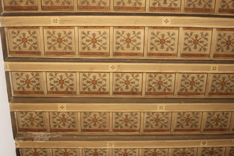 motivi decorativi floreali (soffitto dipinto) - ambito bresciano (primo quarto sec. XX)