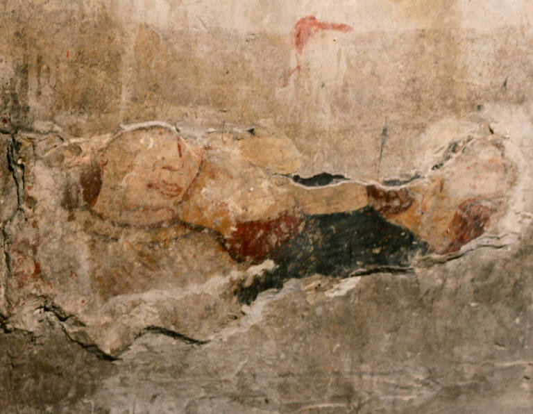 volto maschile (dipinto) - ambito bresciano (fine/inizio secc. XIII/ XIV)