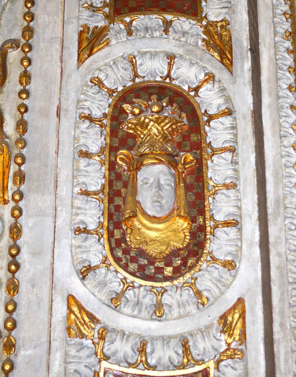 Mascherone femminile (decorazione plastica) di Colomba, Andrea (sec. XVI)