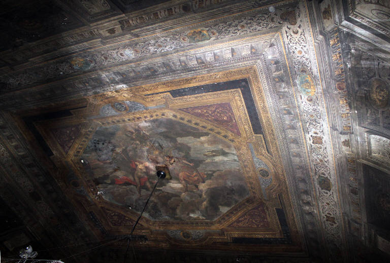 Quadratura architettonica (decorazione pittorica) di Rossi, Girolamo - ambito lombardo (fine sec. XVI)