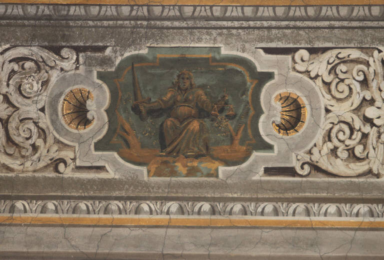 Allegoria della Giustizia (dipinto) di Rossi, Girolamo - ambito lombardo (fine sec. XVI)