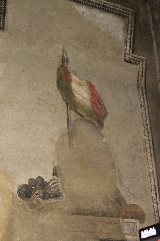 Barricata con vessillo (dipinto) - ambito lombardo (inizio sec. XIX)
