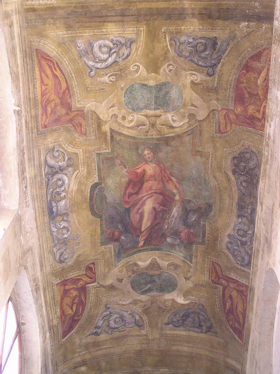 Figure allegoriche femminili (decorazione pittorica) di Sandrini, Tommaso; Giugno, Francesco (primo quarto sec. XVII)
