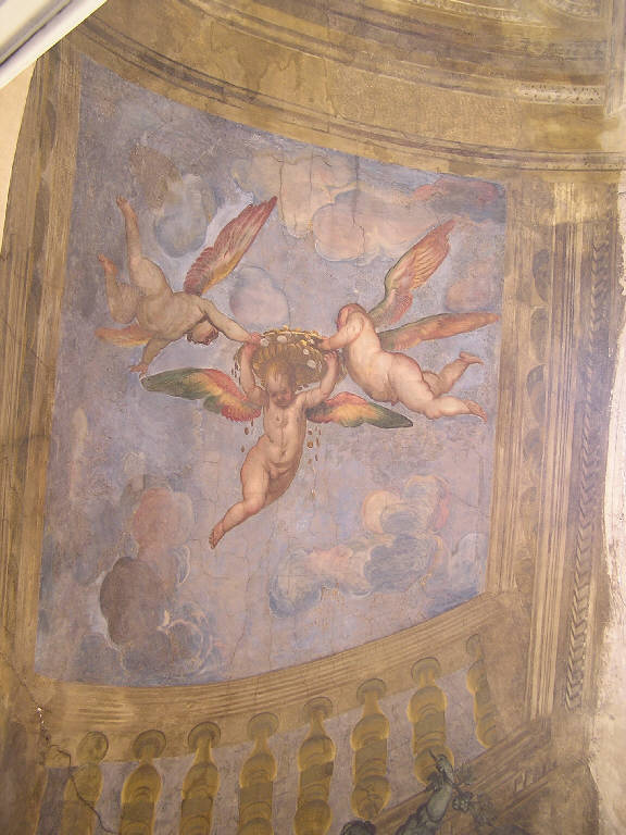 Angioletti con piatto e monete (dipinto) di Giugno, Francesco (primo quarto sec. XVII)