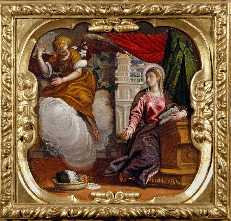 Annunciazione (dipinto) di Gandino, Antonio (fine/inizio||ultimo quarto secc. XVI/ XVII||sec. XVI)