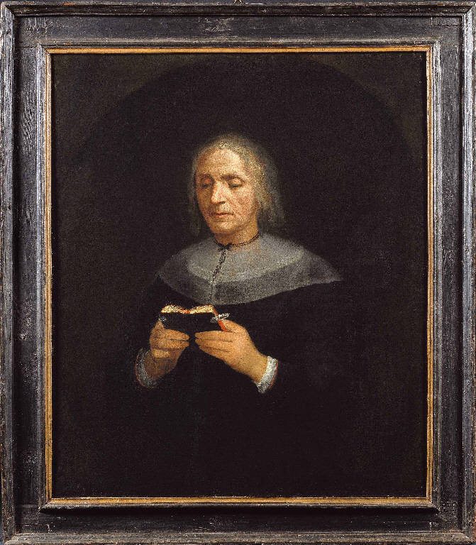 Ritratto di vecchia che legge un libro (dipinto) di Cifrondi, Antonio (inizio sec. XVIII)