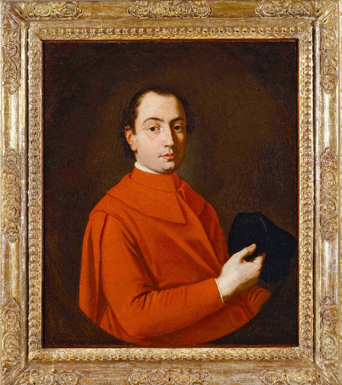 Ritratto di sacerdote in abito rosso (dipinto) di Savanni, Francesco (attribuzione) (terzo quarto sec. XVIII)