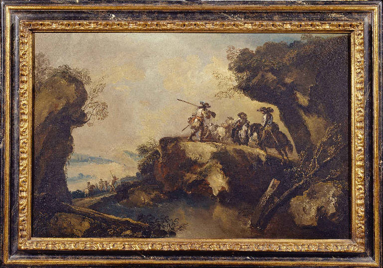 Cavalieri su una rupe (dipinto) di Marini, Antonio Maria (primo quarto||ultimo quarto sec. XVIII||sec. XVII)